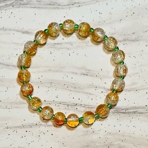 Warm Autumn Glass Bead Bracelet – Perfect for Thanksgiving Outfit